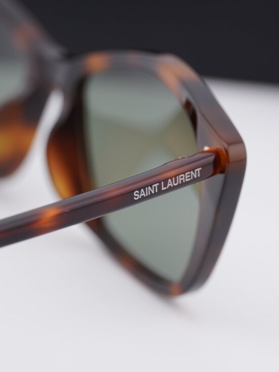 Saint Laurent SL 775/F 003 Cat Eye Women Sunglasses - Havana / Green main image 7